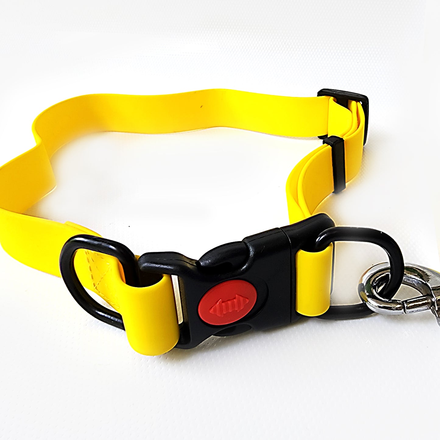 Super Silicon Collar & Leash Set - Yellow - Large
