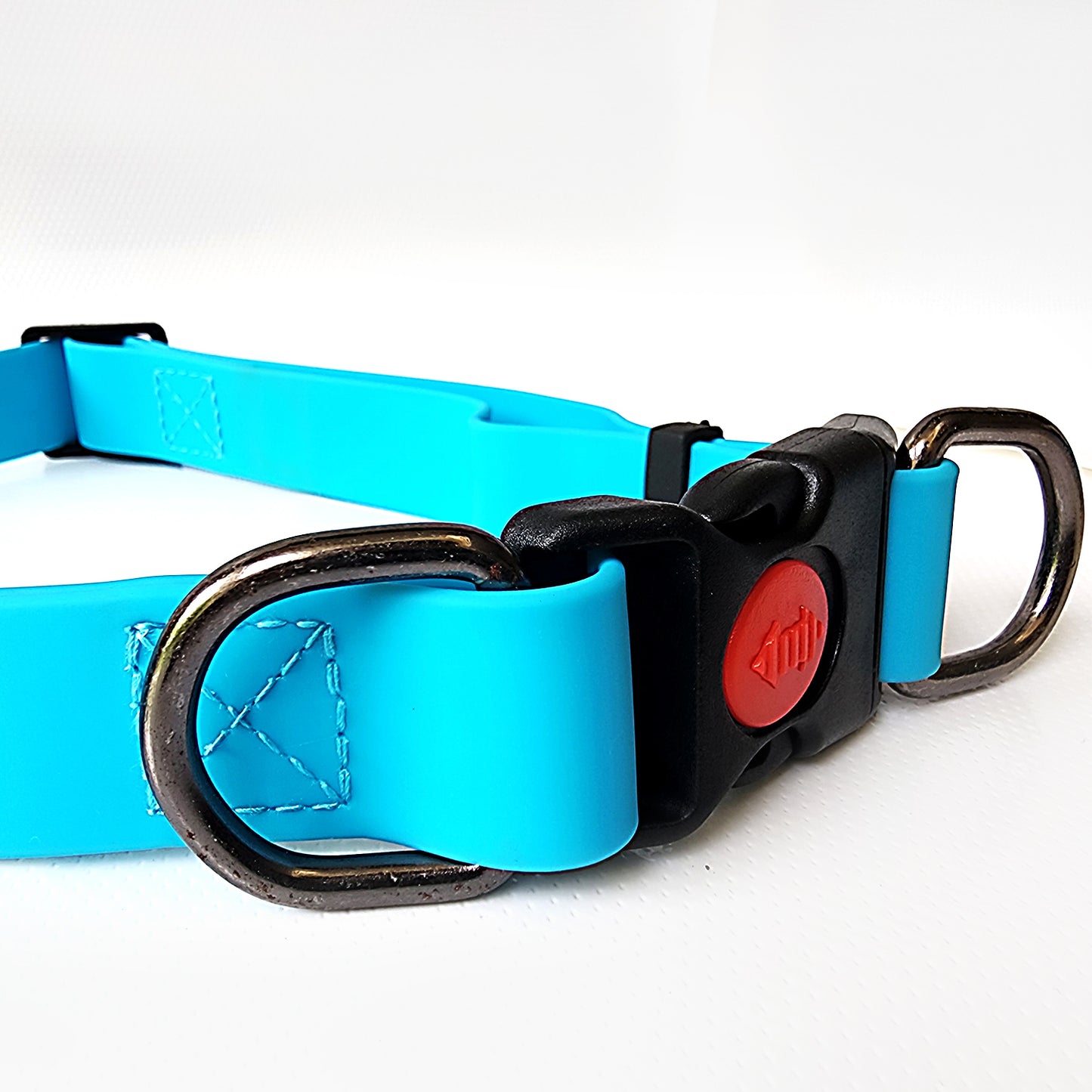 Super Silicon Collar & Leash Set - Blue - Large