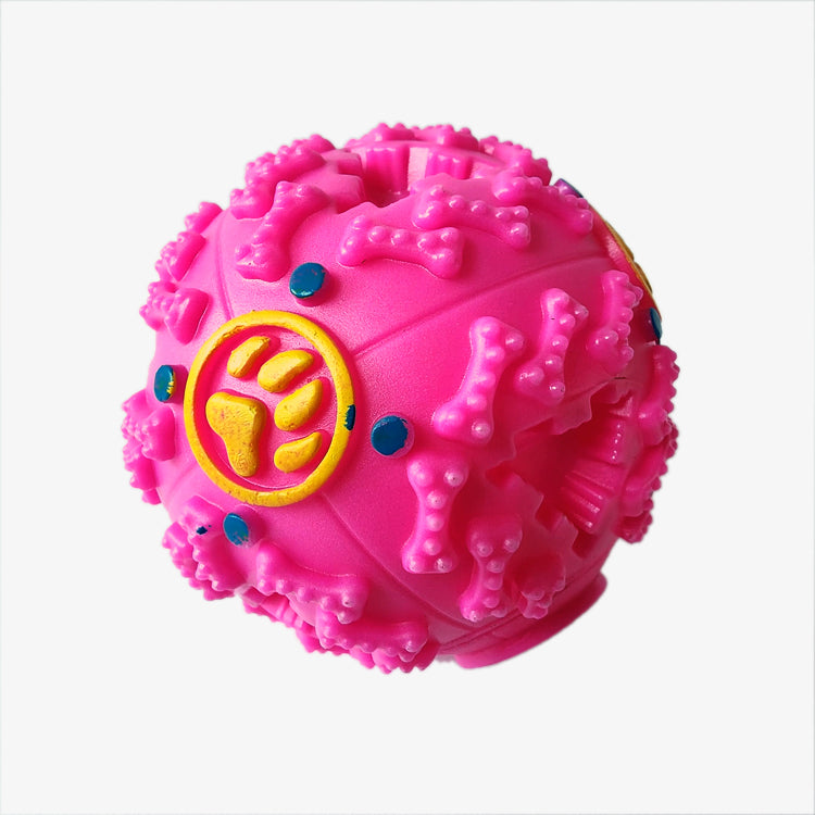 IQ Treat Ball - Teeth Cleaning Squeaky Sound Toy (Medium)