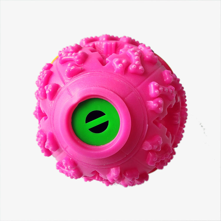 IQ Treat Ball - Teeth Cleaning Squeaky Sound Toy (Medium)