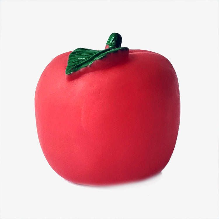 Apple Shape Dog Chew Rubber Toy with Squeaky Sound