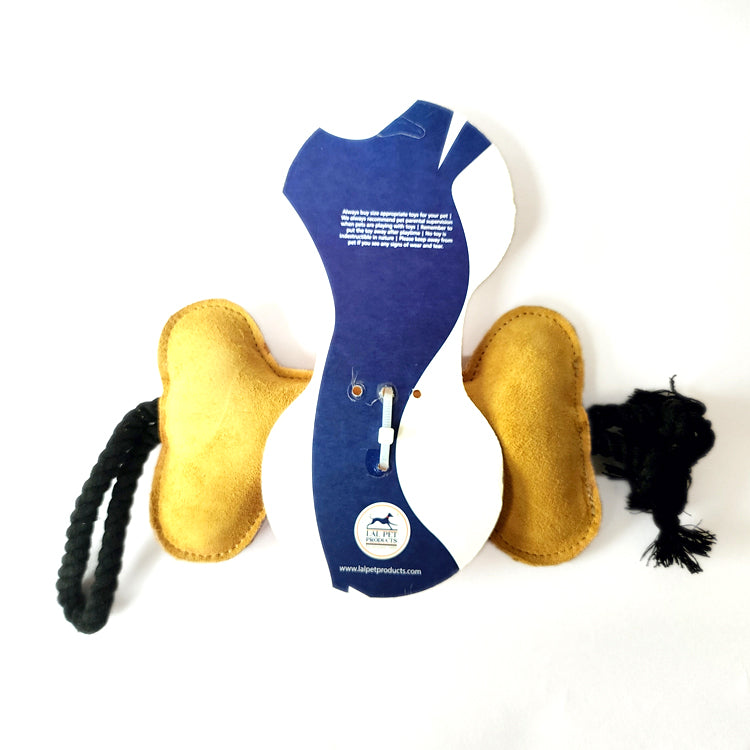 Suade Squeaky Chew BONE Toy for Dogs and Cats