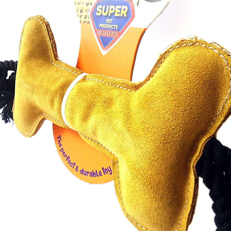 Suade Squeaky Chew BONE Toy for Dogs and Cats