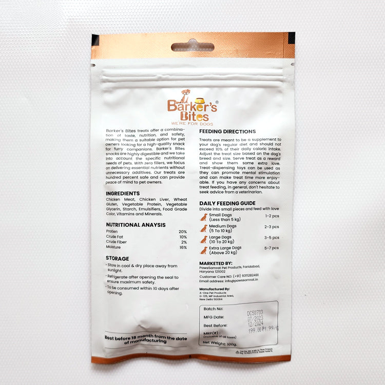 Barker's Bites Licious Dog Treats for 100g - CHICKEN LIVER
