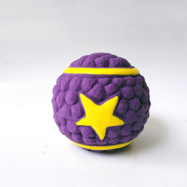 Star Ball Dog Chew Rubber Toy with Squeaky Sound