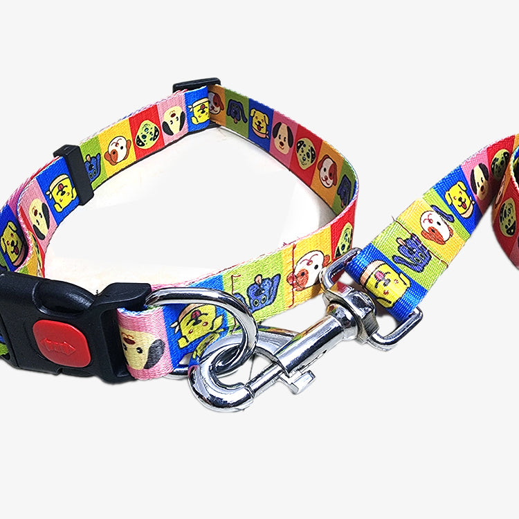 DOGS GALORE Graphic Dog Collar and Leash Combo