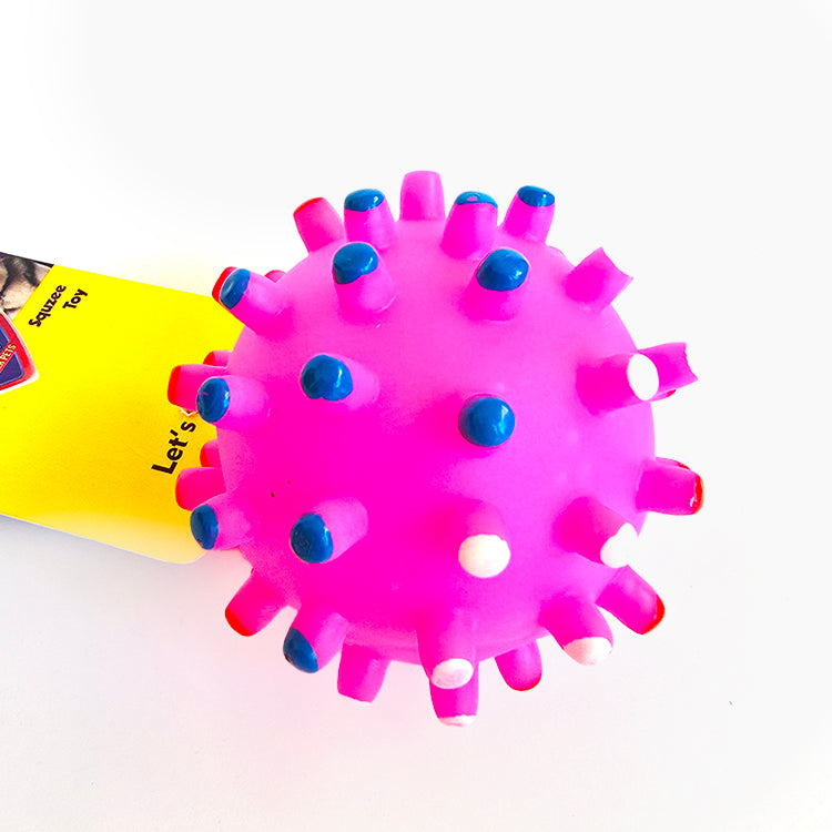 Vinyl Stud Ball Dog Chew Squeaker Toy
