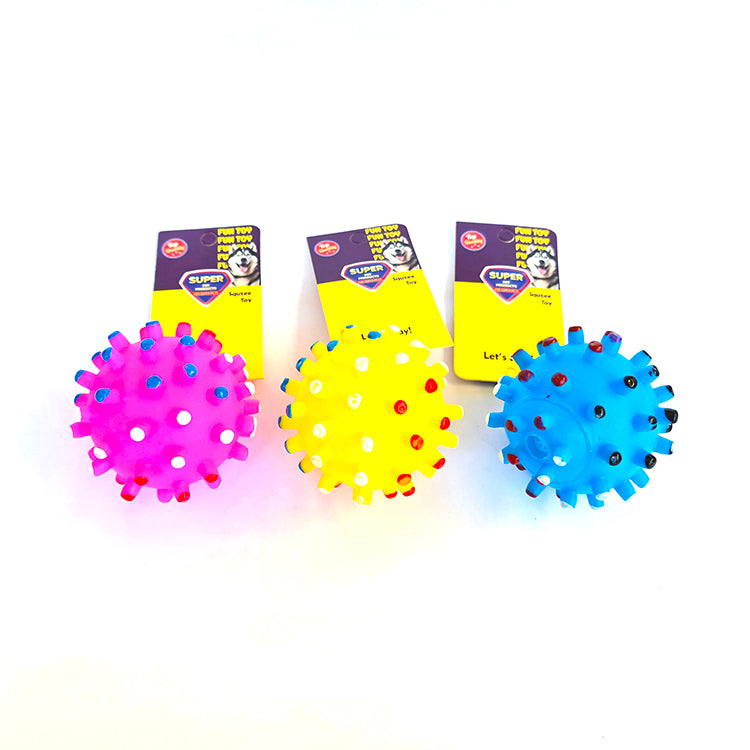 Vinyl Stud Ball Dog Chew Squeaker Toy