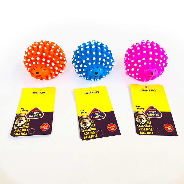 Vinyl Stud HedgeHog Dog Chew Squeaker Toy