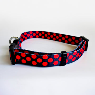 Blue Dot Printed Collar