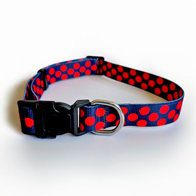 Blue Dot Printed Collar
