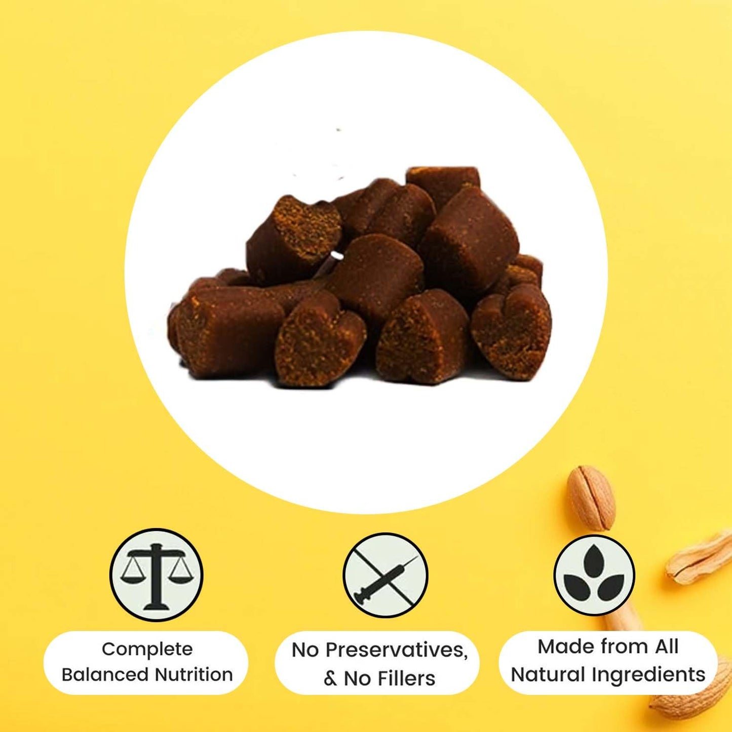 Vegoo Peanut Soft Dog Chew Bites (120 gms)