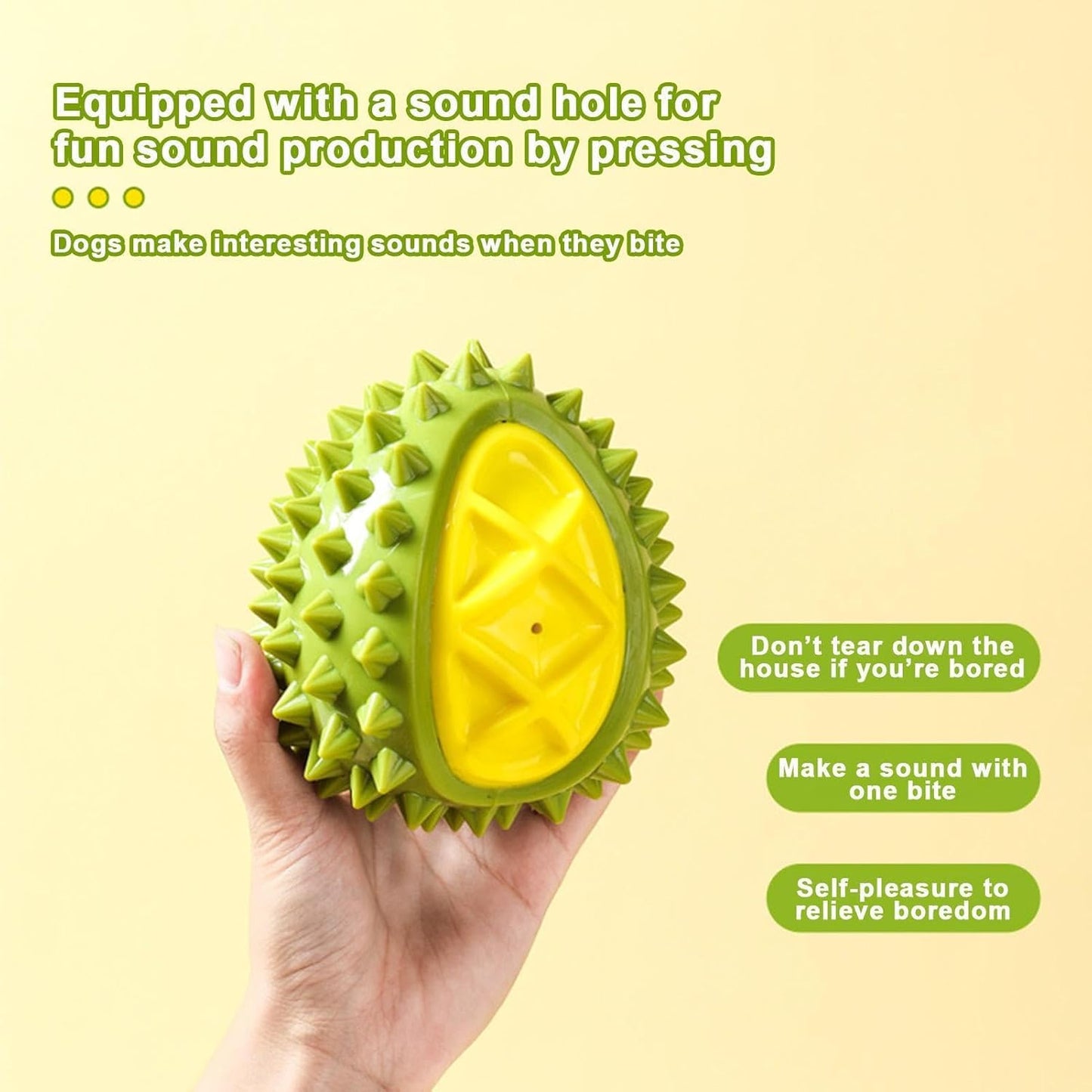 Squeaky Jack Fruit Dog Toy