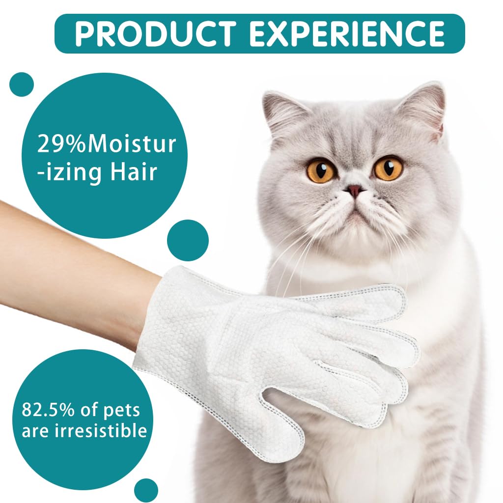 Grooming Wipes Gloves - For Cats and Dogs