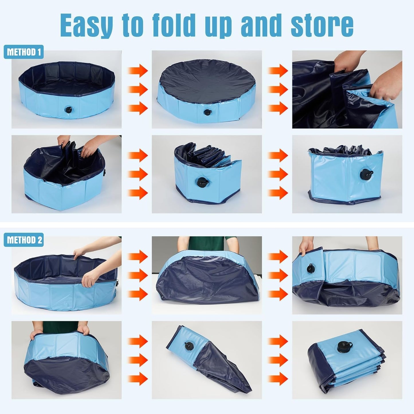 Foldable Dog Pet Bath Tub for Small to Medium Dogs (80 x 20cm)