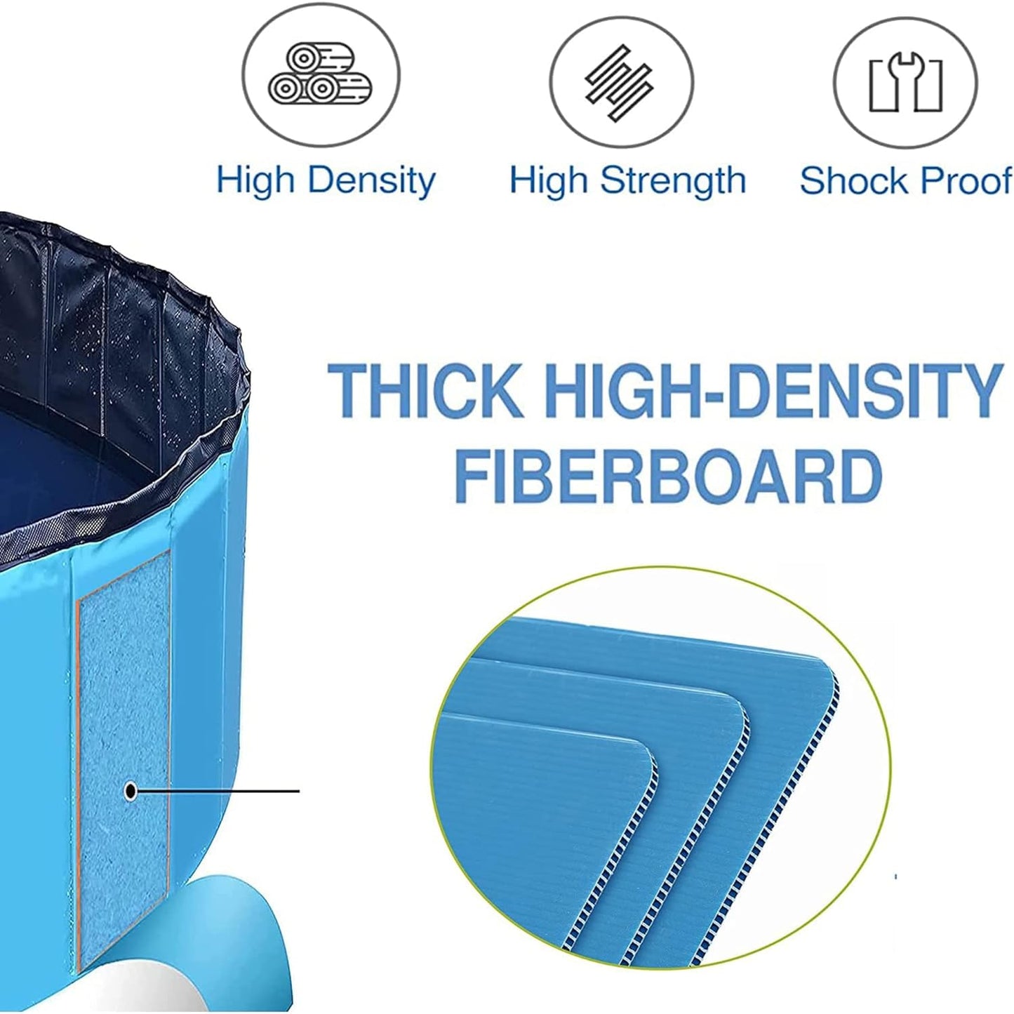 Foldable Dog Pet Bath Tub for Small to Medium Dogs (80 x 20cm)