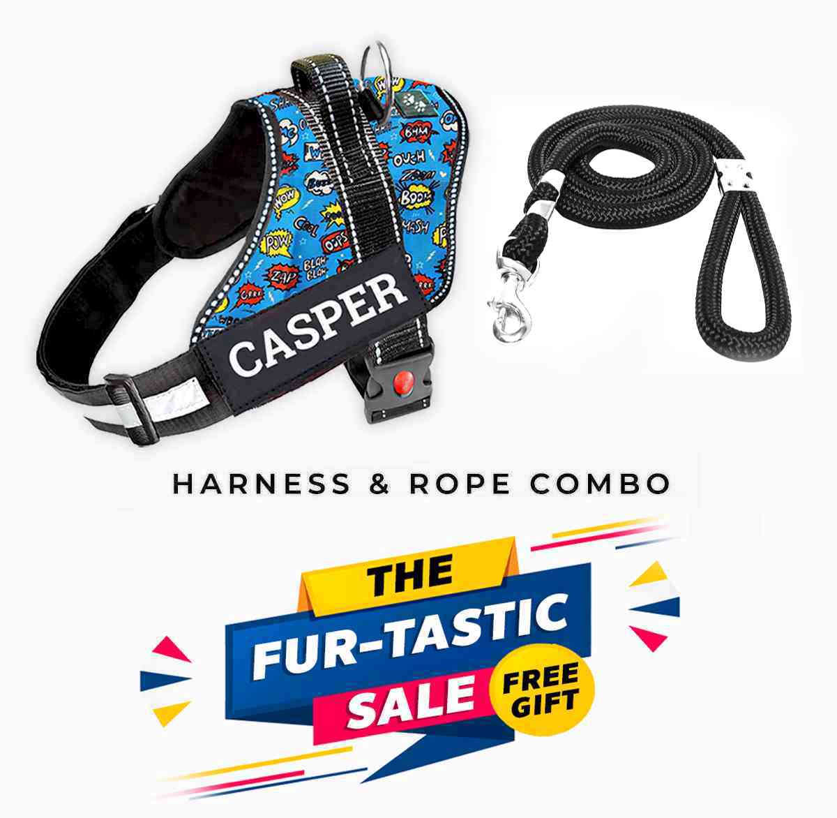 Personalized Dog Harness - ATOMIC POP