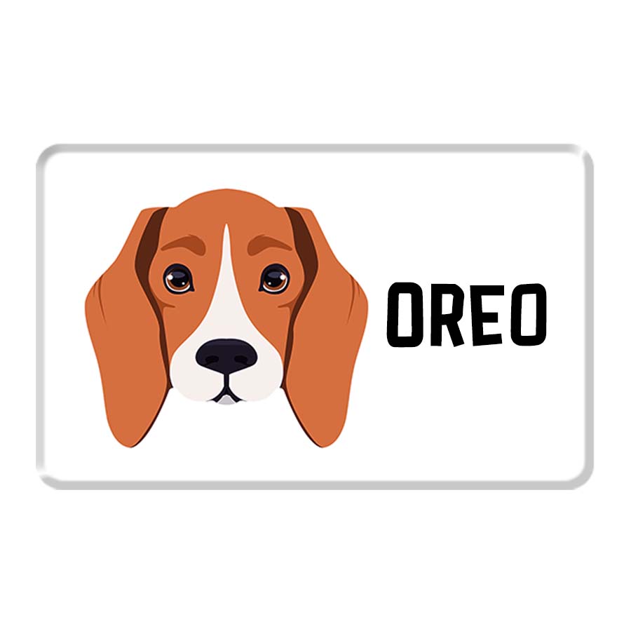 Personalized Pet Breed Fridge Magnet - Beagle