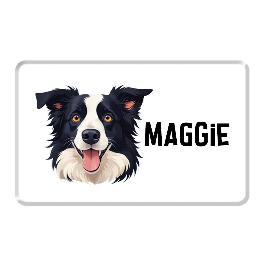Personalized Pet Breed Fridge Magnet - Border Collie