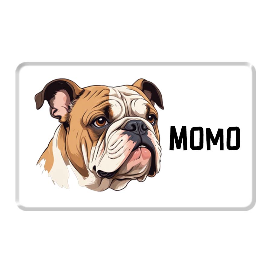 Personalized Pet Breed Fridge Magnet - Bull Dog