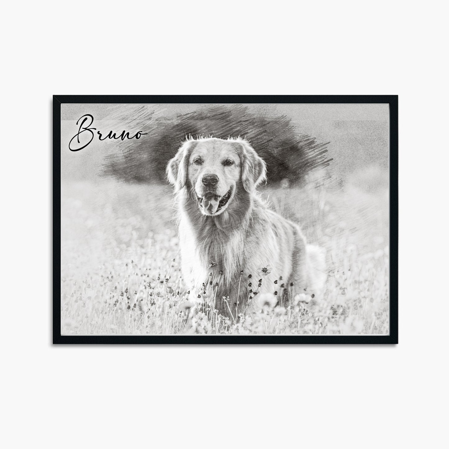 Pet Art Portrait with Frame