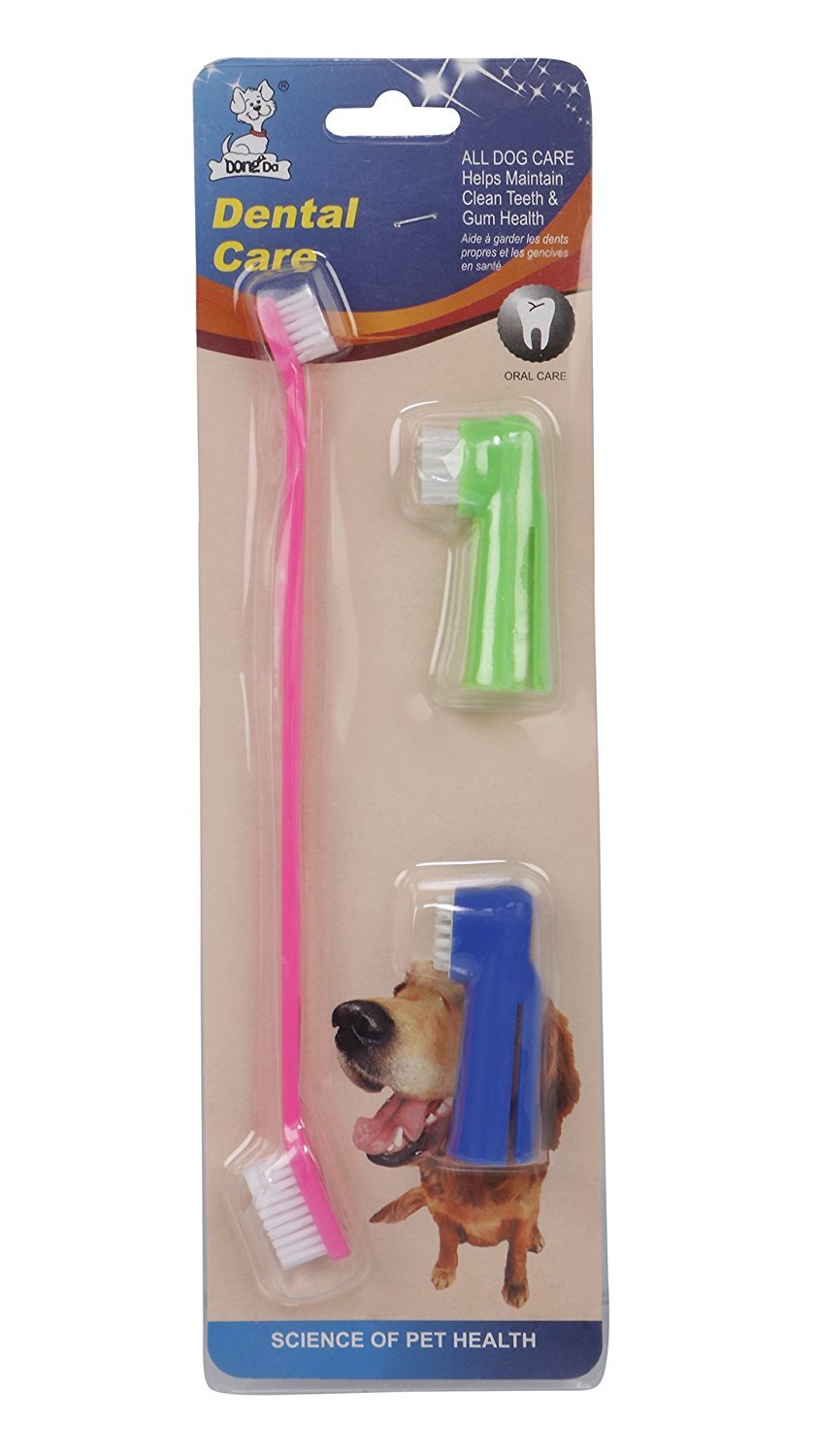 Cleaning Dental Toothbrush Set of 3 with 1 Double Headed Toothbrush
