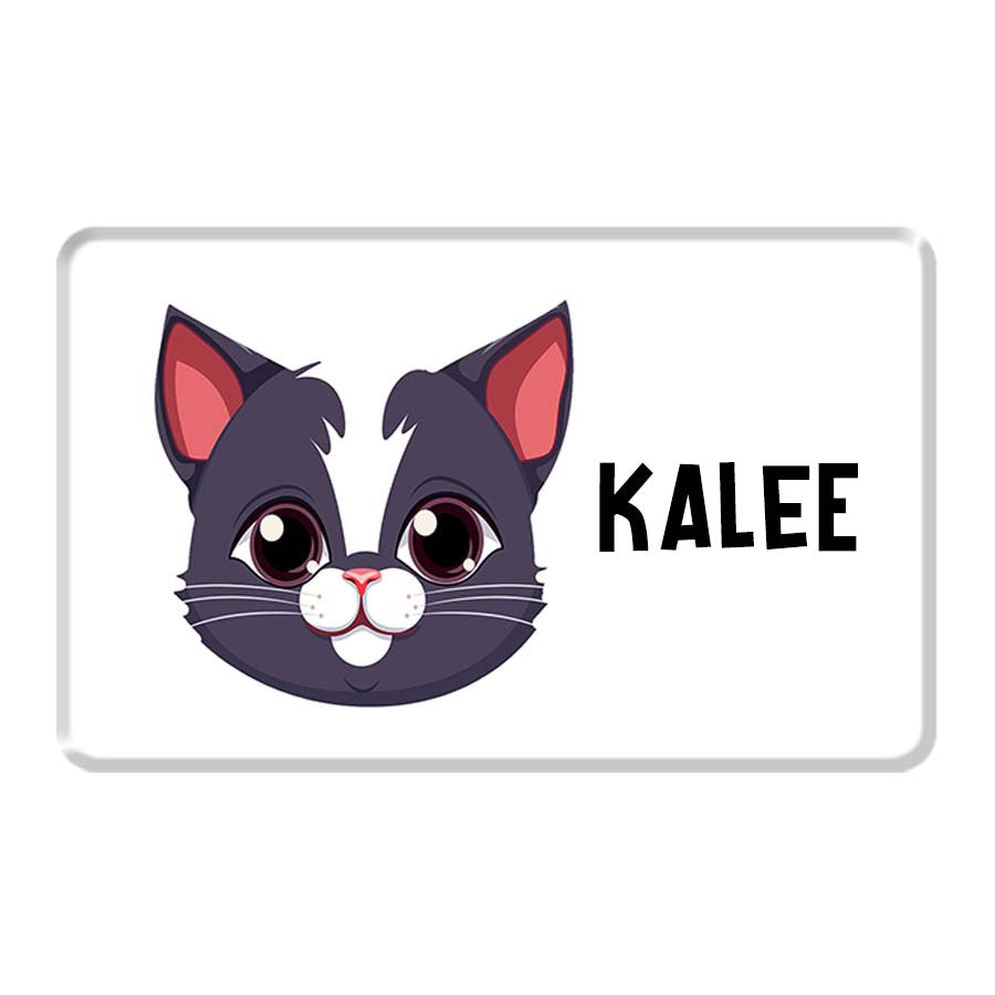 Personalized Pet Breed Fridge Magnet - Cat - Black