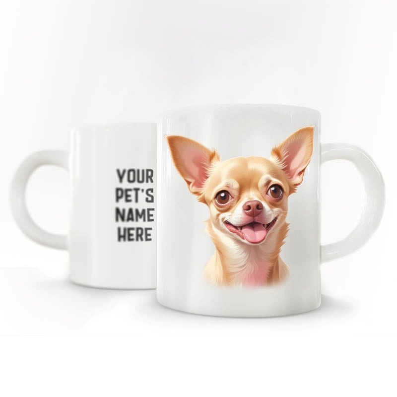 Personalized Pet Coffee Mug - Chihuahua - White