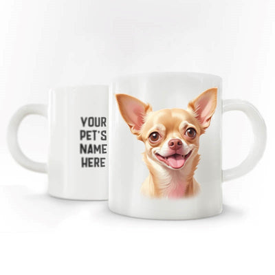 Personalized Pet Coffee Mug - Chihuahua - White