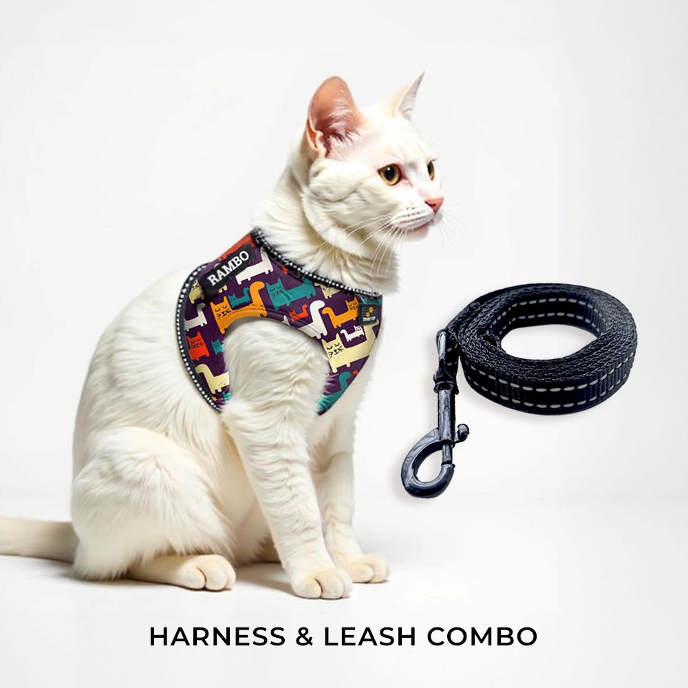 Personalized Cat Harness 2.0 - Color Cat (Leash COMBO)
