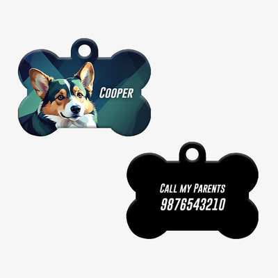 Personalized Pet ID Tag - Corgi