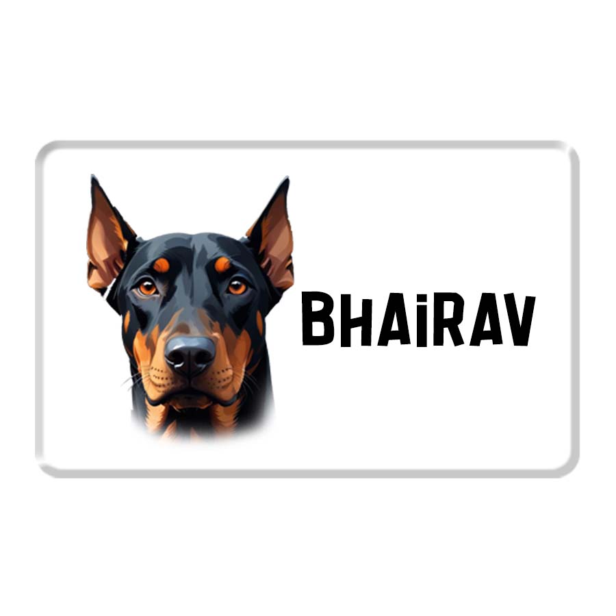 Personalized Pet Breed Fridge Magnet - Doberman