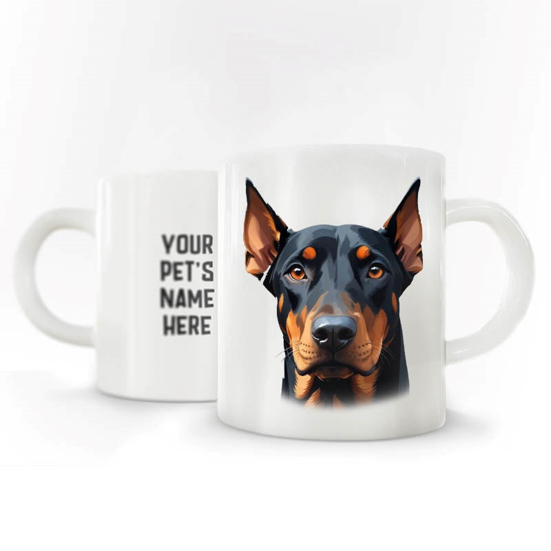 Personalized Pet Coffee Mug - Doberman