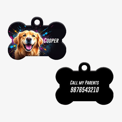 Personalized Pet ID Tag - Golden Retriever
