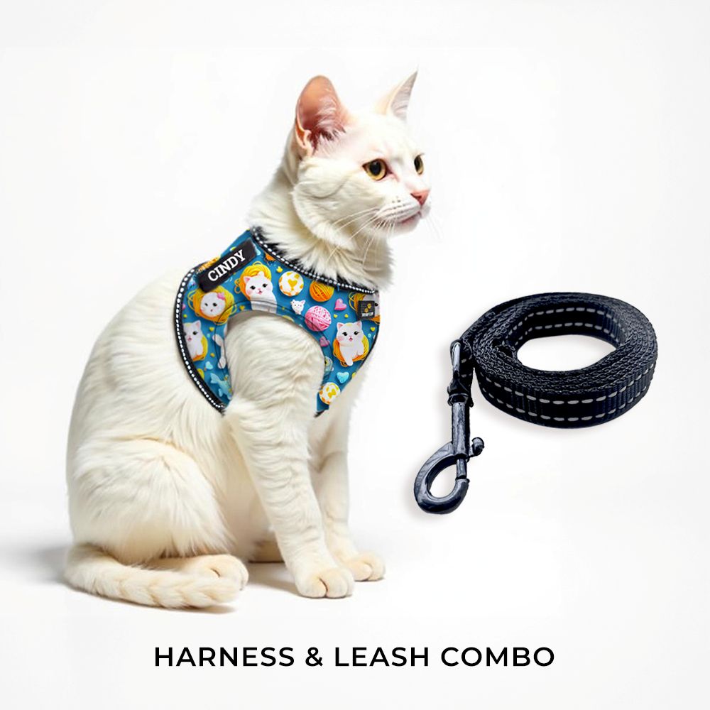 Personalized Cat Harness 2.0 - Hello Kitty (Leash COMBO)
