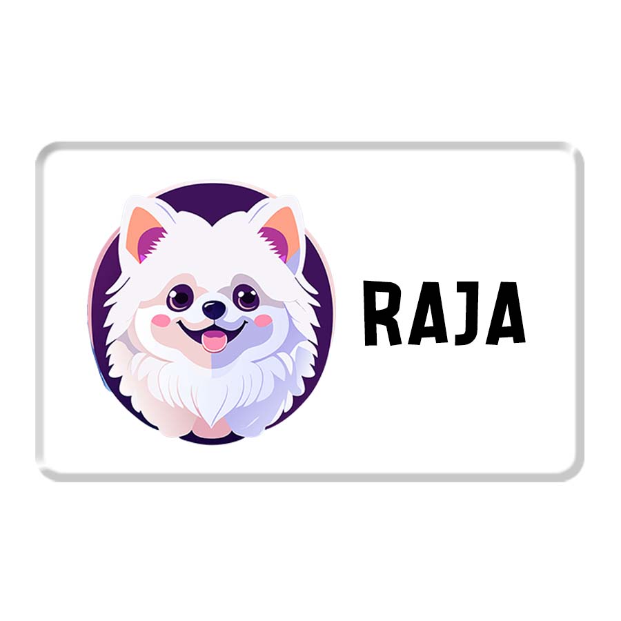 Personalized Pet Breed Fridge Magnet - Indie - Black Brown Mix