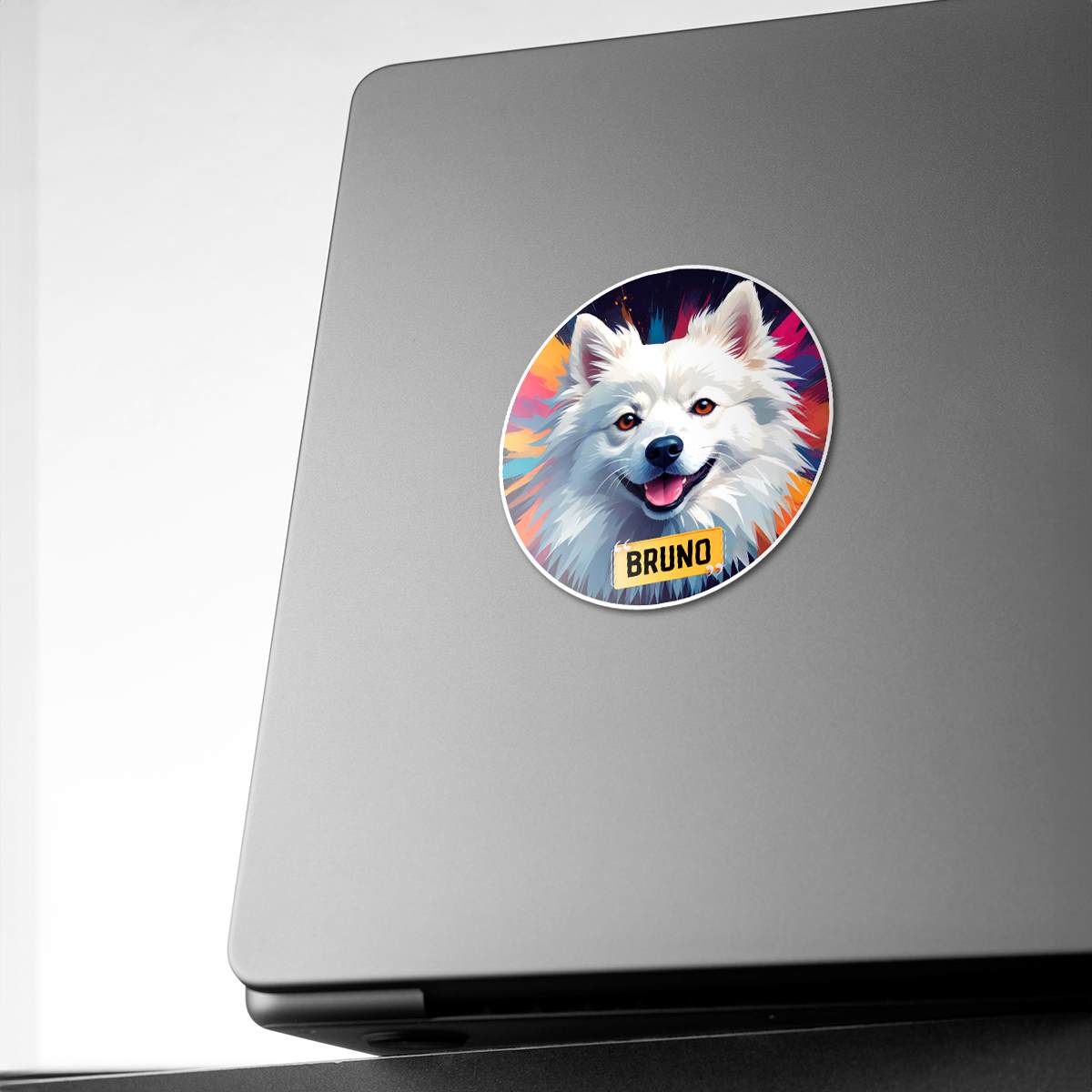 Personalized Breed Graphic Sticker - Indian Spitz