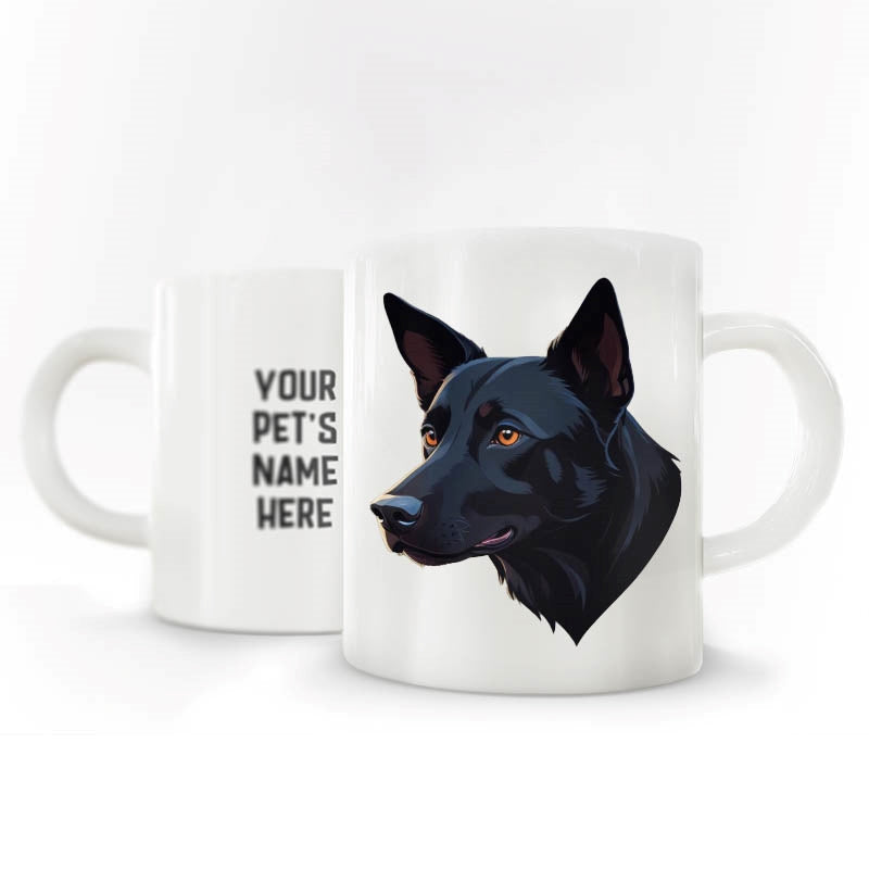 Personalized Pet Coffee Mug - Indie - Black