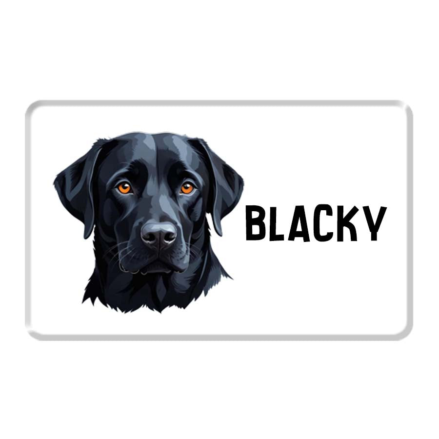 Personalized Pet Breed Fridge Magnet - Labrador - Black