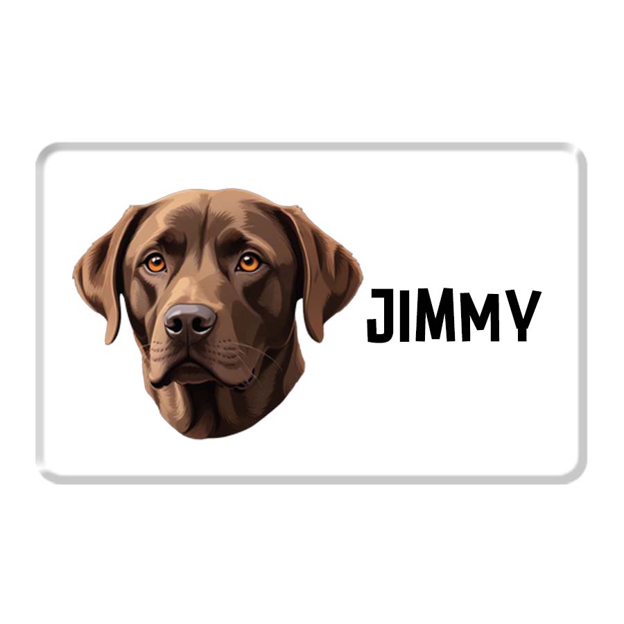Personalized Pet Breed Fridge Magnet - Labrador - Chocolate