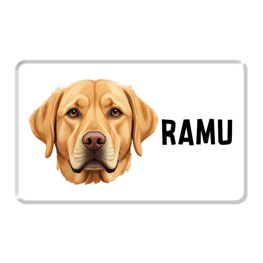 Personalized Pet Breed Fridge Magnet - Labrador - Off White 1