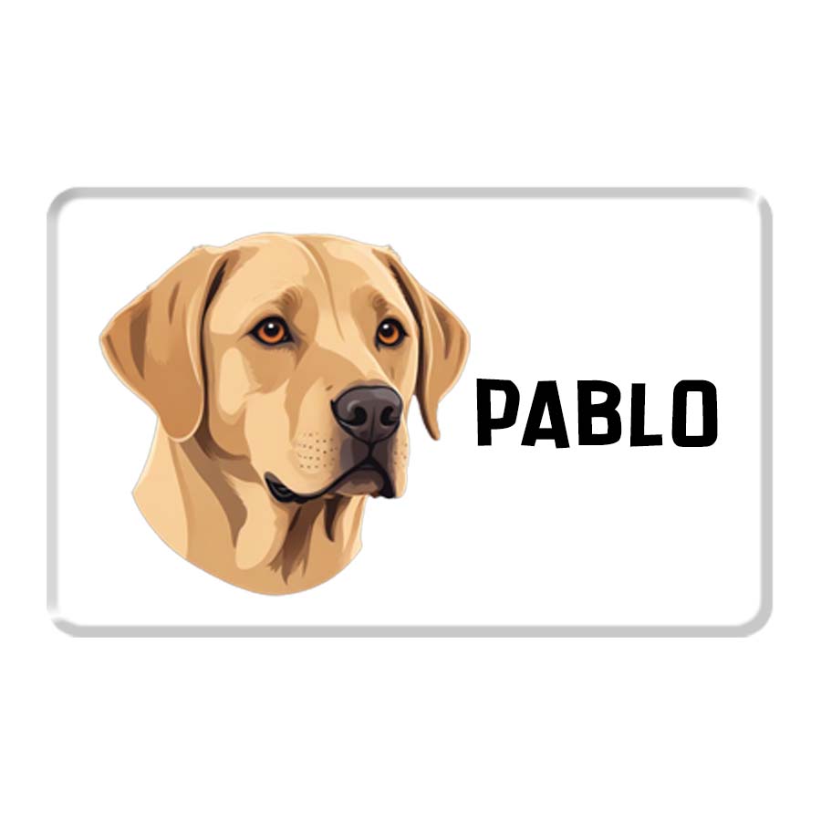 Personalized Pet Breed Fridge Magnet - Labrador - Off White 2
