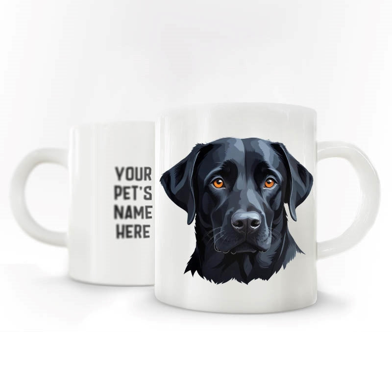 Personalized Pet Coffee Mug - Labrador - Black