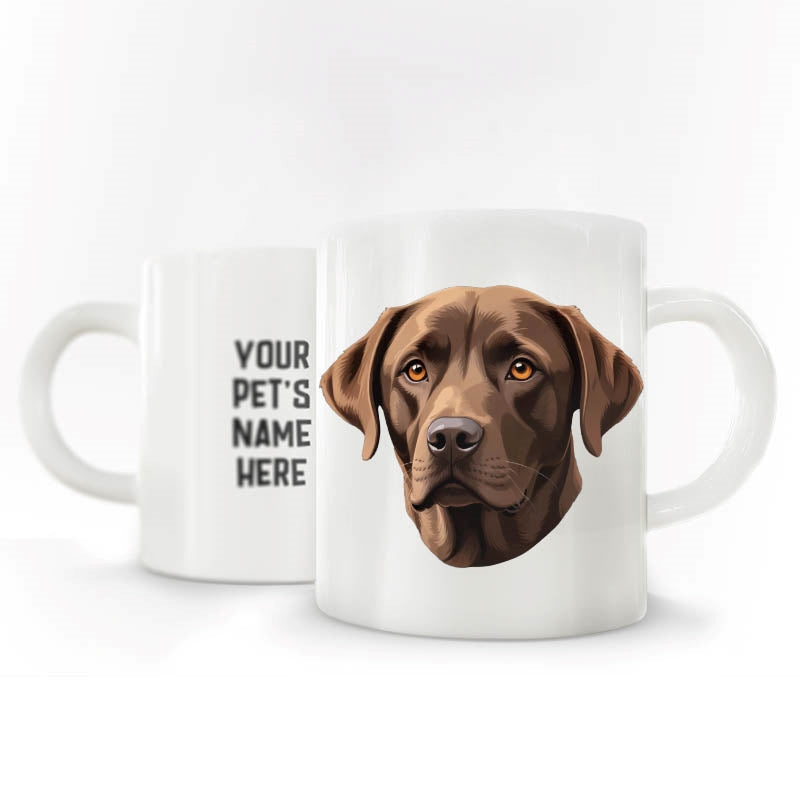 Personalized Pet Coffee Mug - Labrador - Chocolate