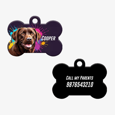 Personalized Pet ID Tag - Labrador Chocolate