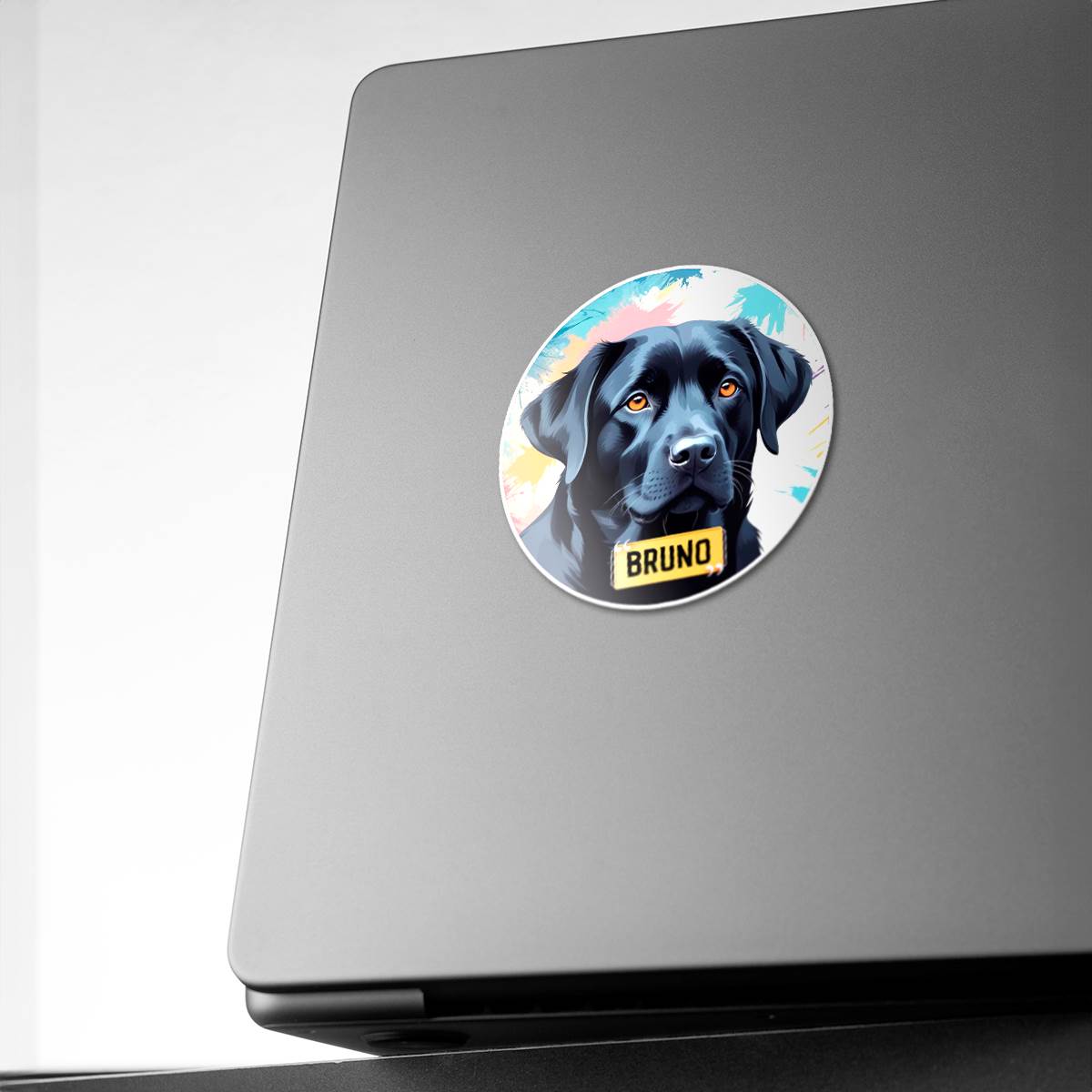 Personalized Breed Graphic Sticker - Labrador - Black