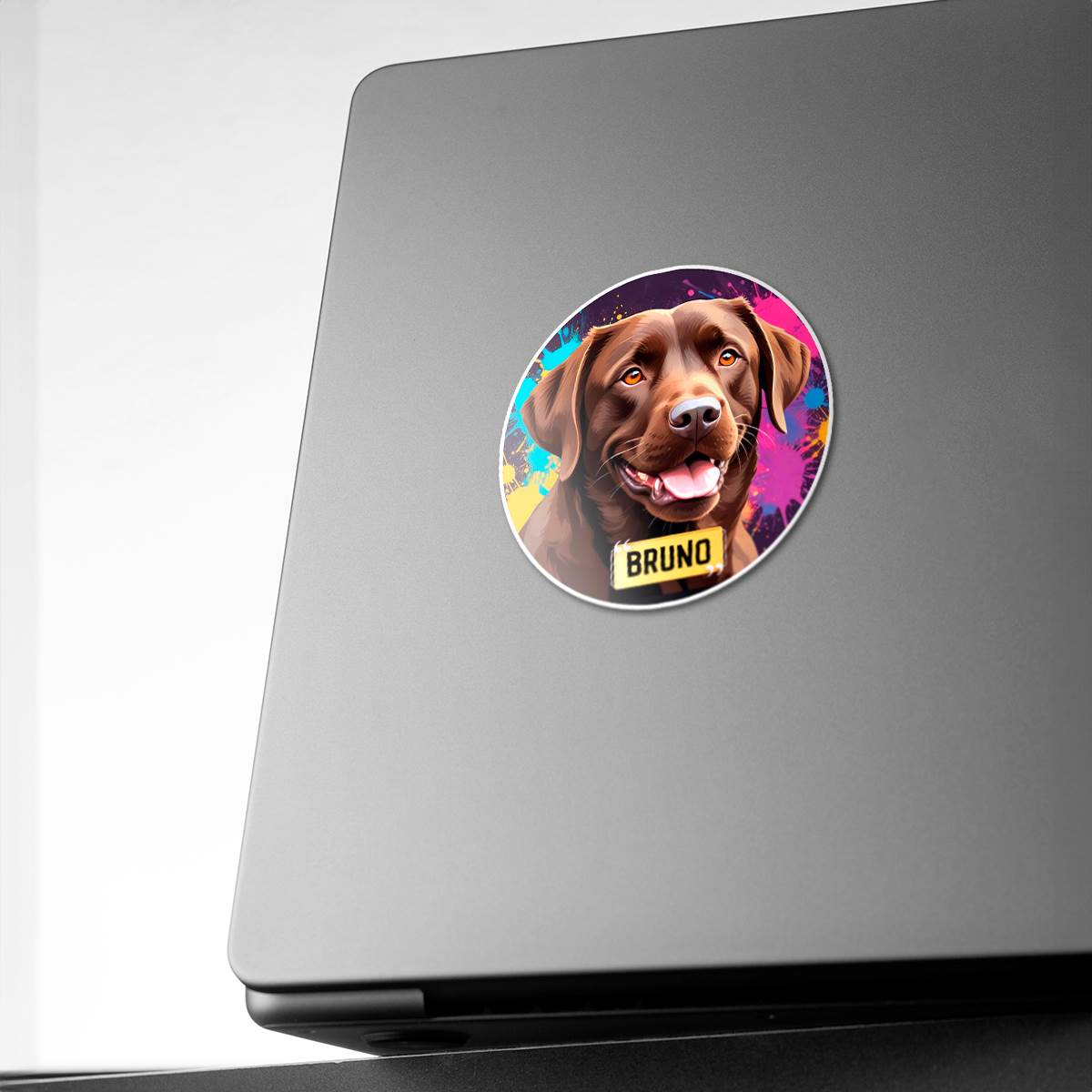 Personalized Breed Graphic Sticker - Labrador - Chocolate