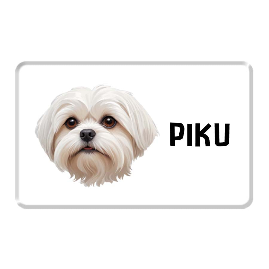Personalized Pet Breed Fridge Magnet - Maltese