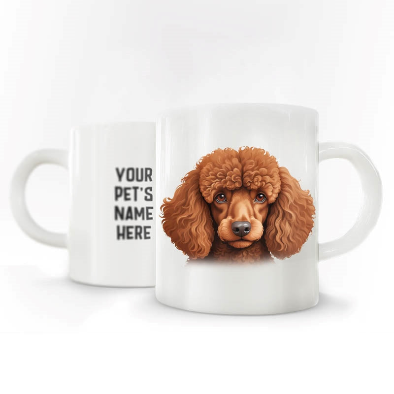 Personalized Pet Coffee Mug - Poodle - Brown