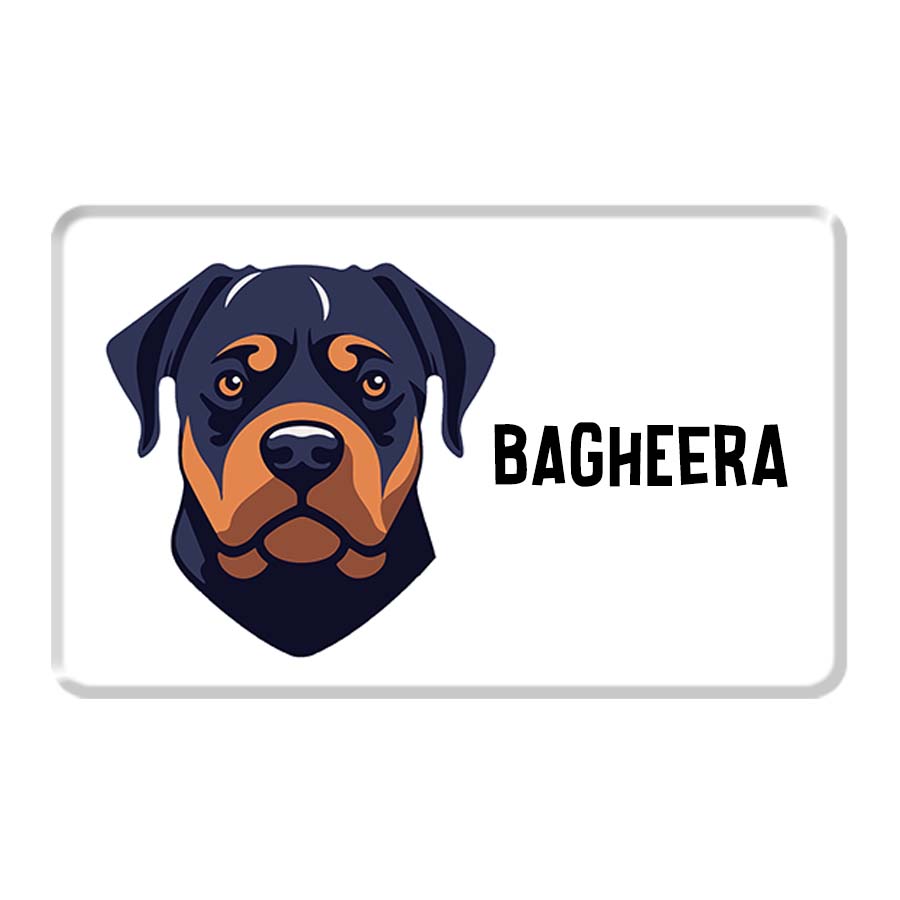 Personalized Pet Breed Fridge Magnet - Rottweiler